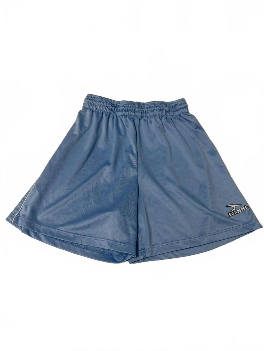 Score Authentic Light Blue Polyester Athletic Shorts Y-Large